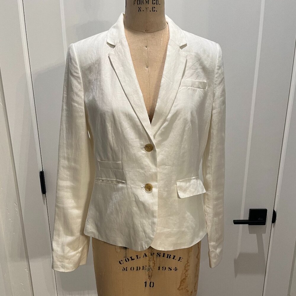 Banana Republic Linen Fitted Blazer, Sz 6